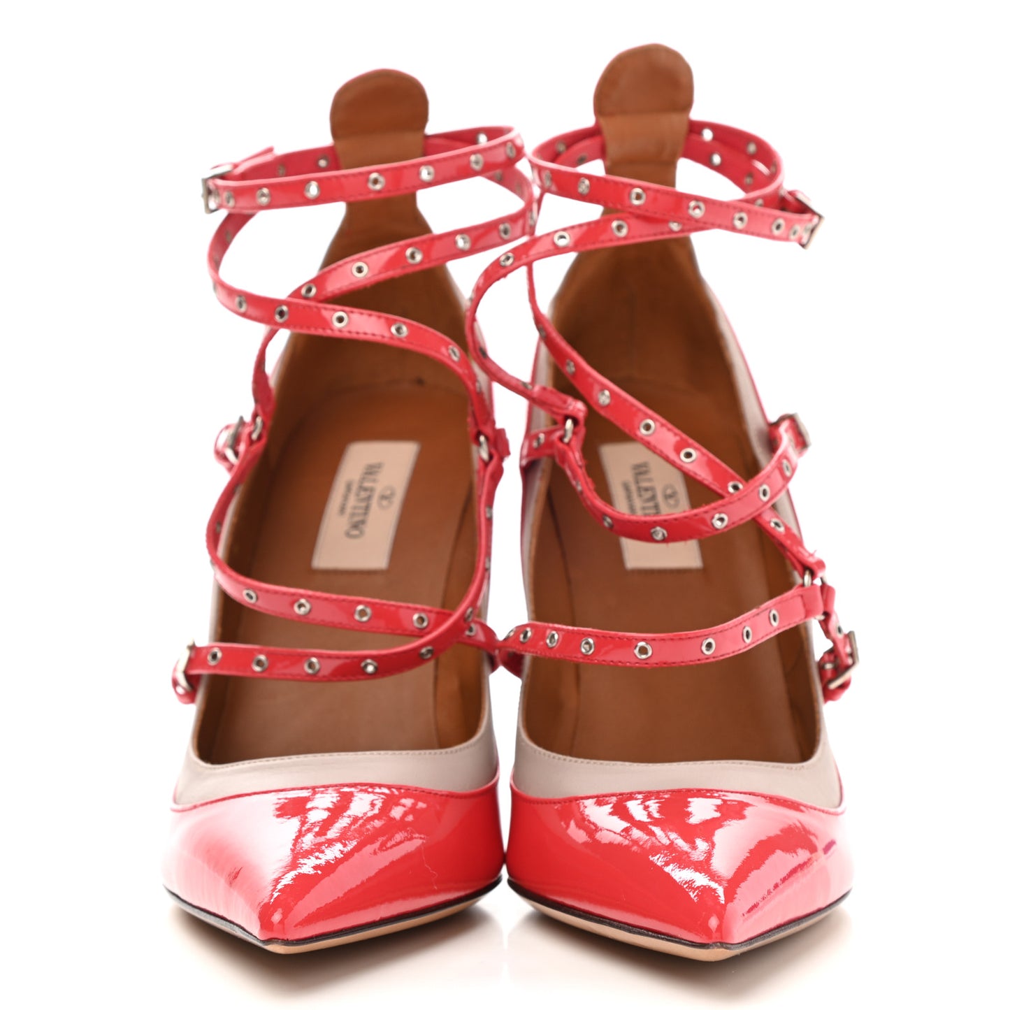 Patent Love Latch 100mm Pumps 39 Deep Coral Poudre