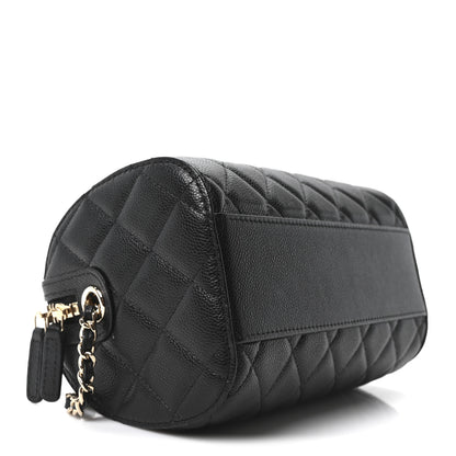 Chanel Caviar Quilted Barrel Purse With Chain  Black 9 of 11