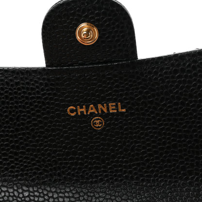 Chanel Caviar Quilted Large Gusset Flap Wallet Black 6 of 9
