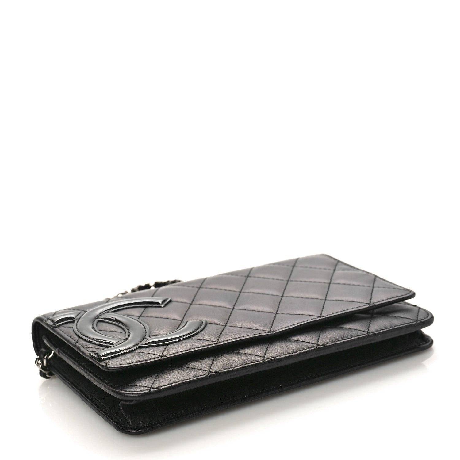 Chanel Calfskin Quilted Cambon Wallet on Chain WOC Black 4 of 10