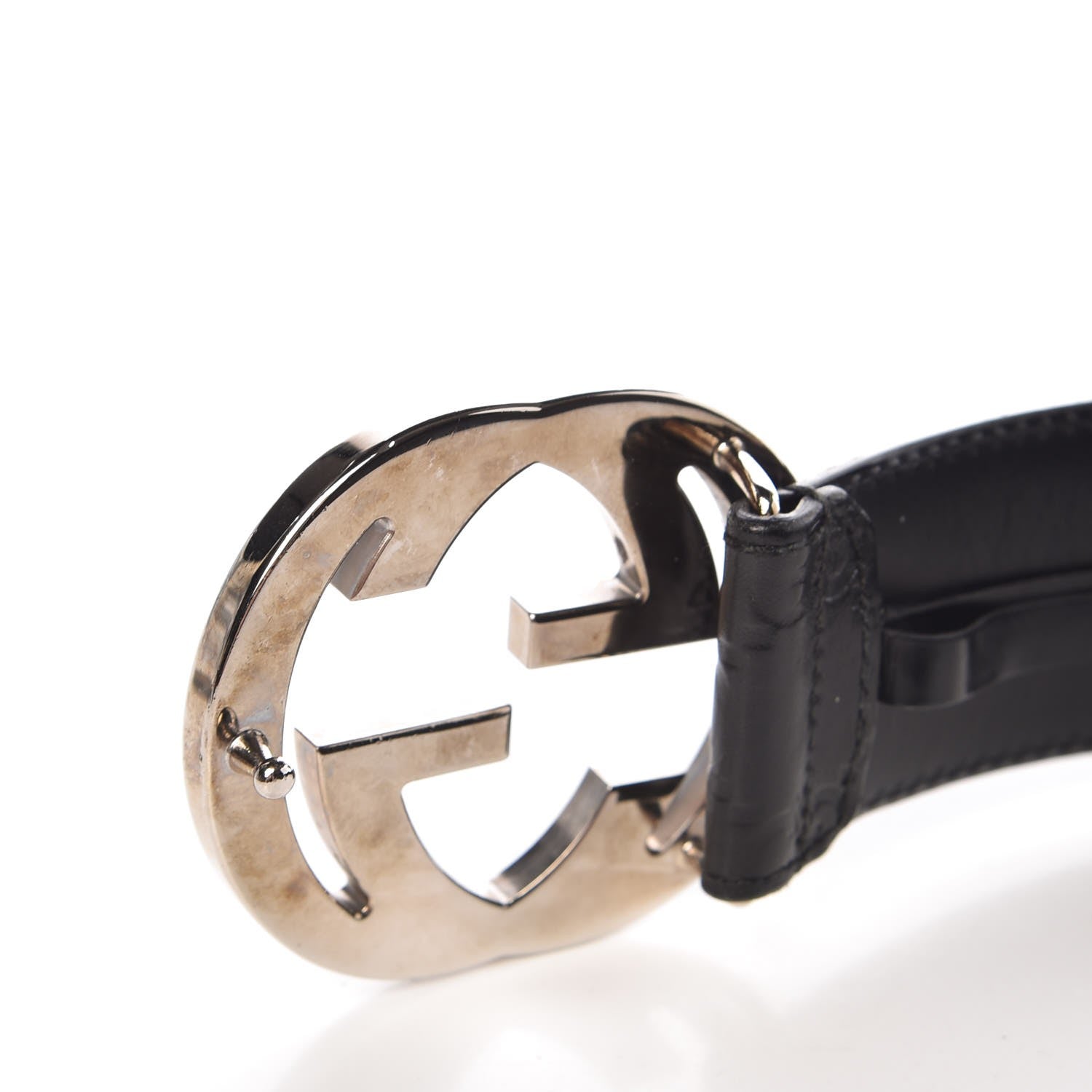 Gucci Guccissima Interlocking G Belt 90 36 Black 6 of 7