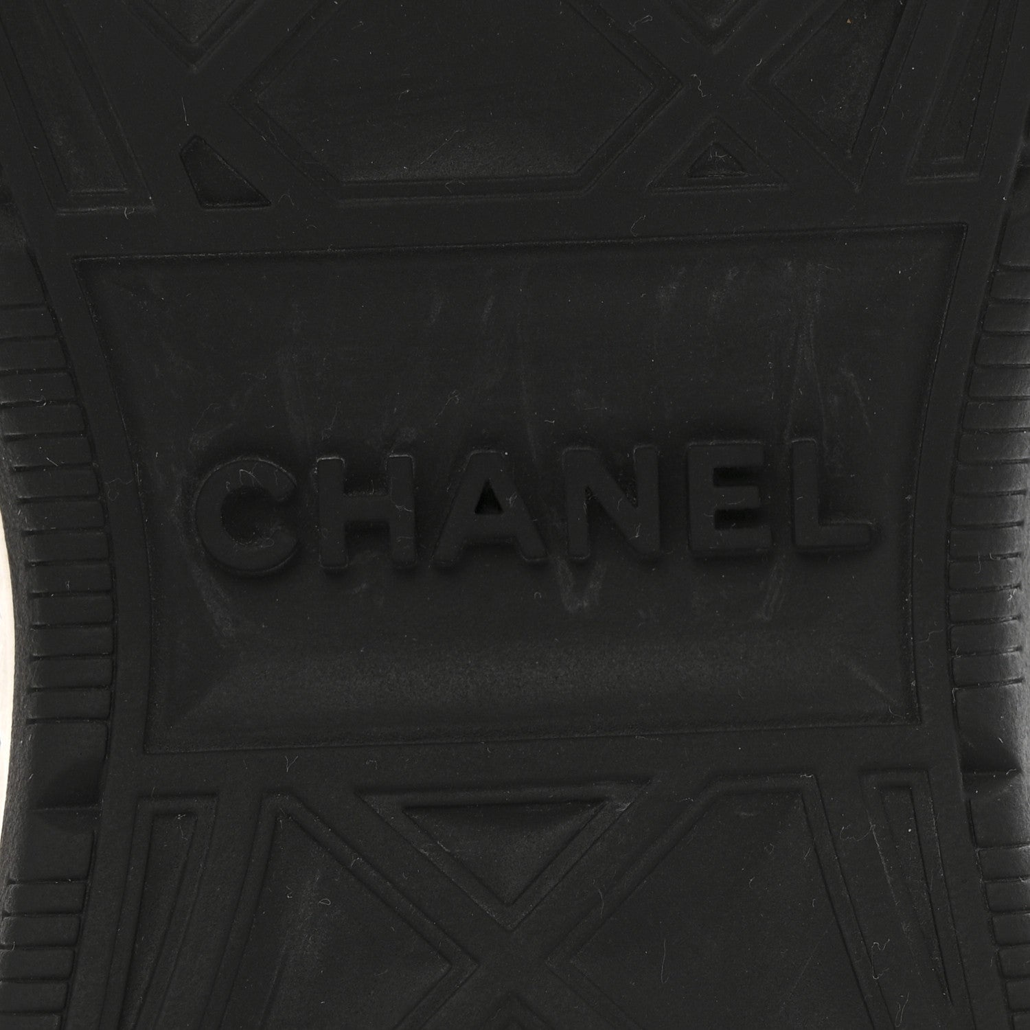 Chanel Fabric Suede CC Sneakers 37 White Light Grey Pink 8 of 9