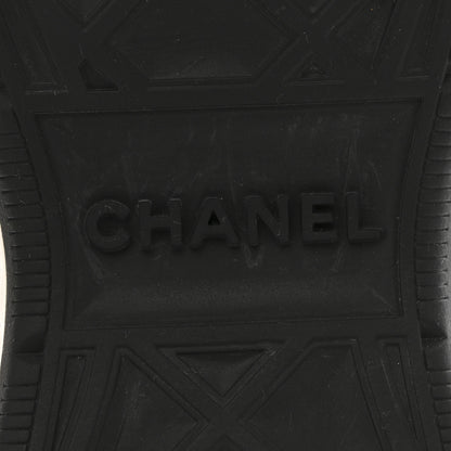 Chanel Fabric Suede CC Sneakers 37 White Light Grey Pink 8 of 9