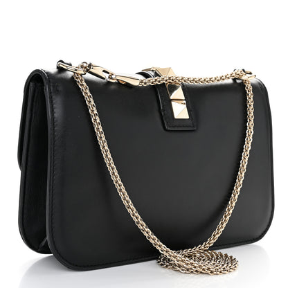 Valentino Garavani Vitello Medium Glam Lock Rockstud Flap Black 3 of 10