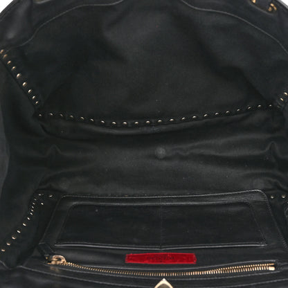 Valentino Garavani Vitello Medium Rockstud Tote Black 5 of 9