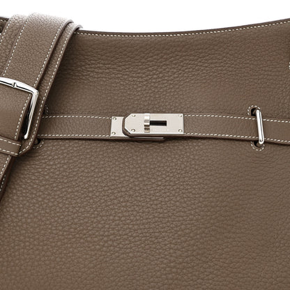 Hermes Taurillon Clemence Jypsiere 37 Etoupe 8 of 12