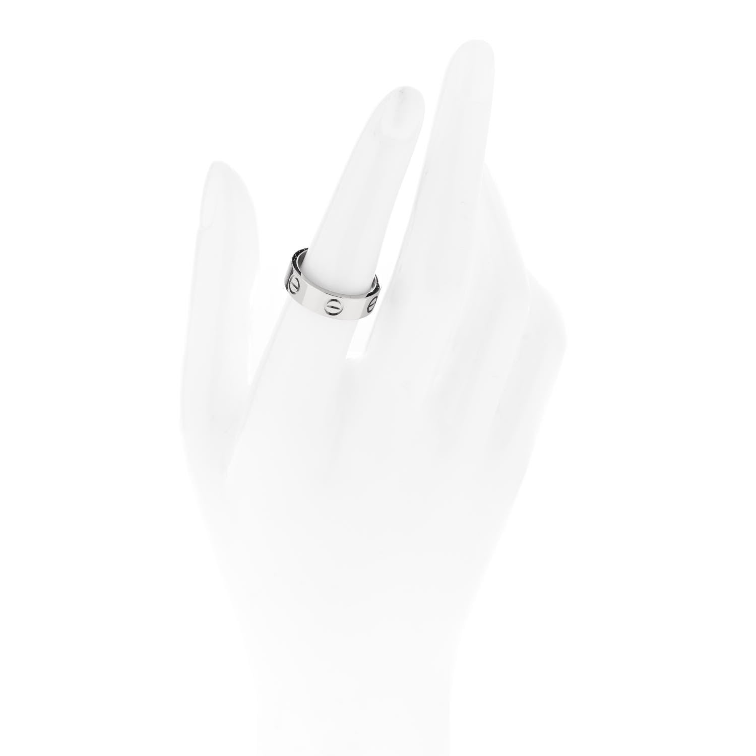 Cartier 18K White Gold 5.5mm LOVE Ring 53 6.25 2 of 5