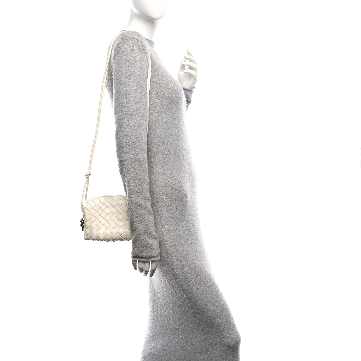 Bottega Veneta Polished Nappa Intrecciato Metal Knots Mini Loop