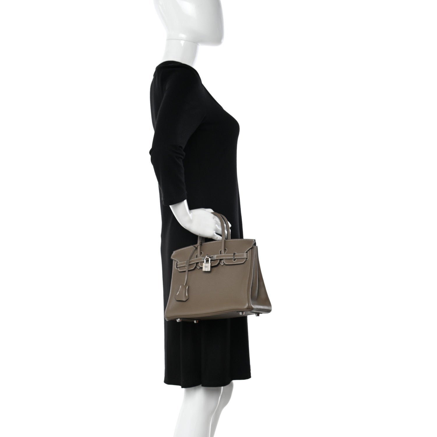 Hermes Taurillon Novillo Birkin 25 Etoupe 2 of 11