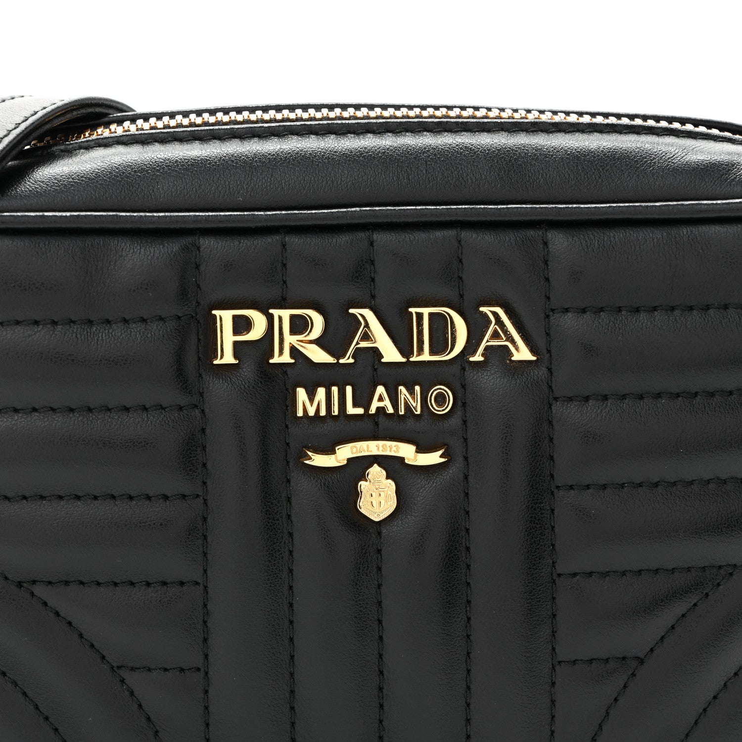 Prada Soft Calfskin Diagramme Crossbody Bag Black 8 of 10