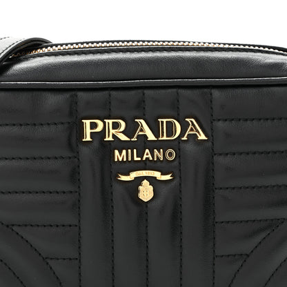 Prada Soft Calfskin Diagramme Crossbody Bag Black 8 of 10
