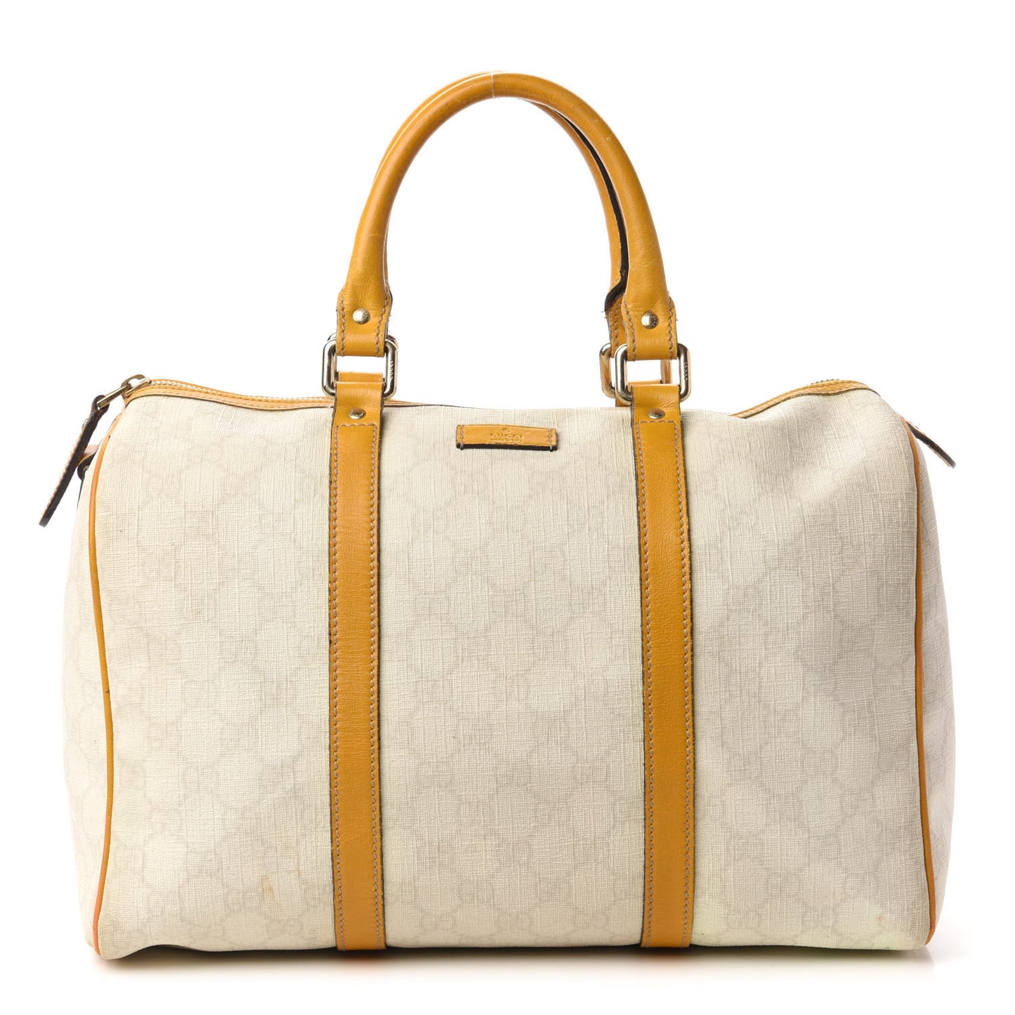 GG Plus Monogram Medium Joy Boston White Yellow