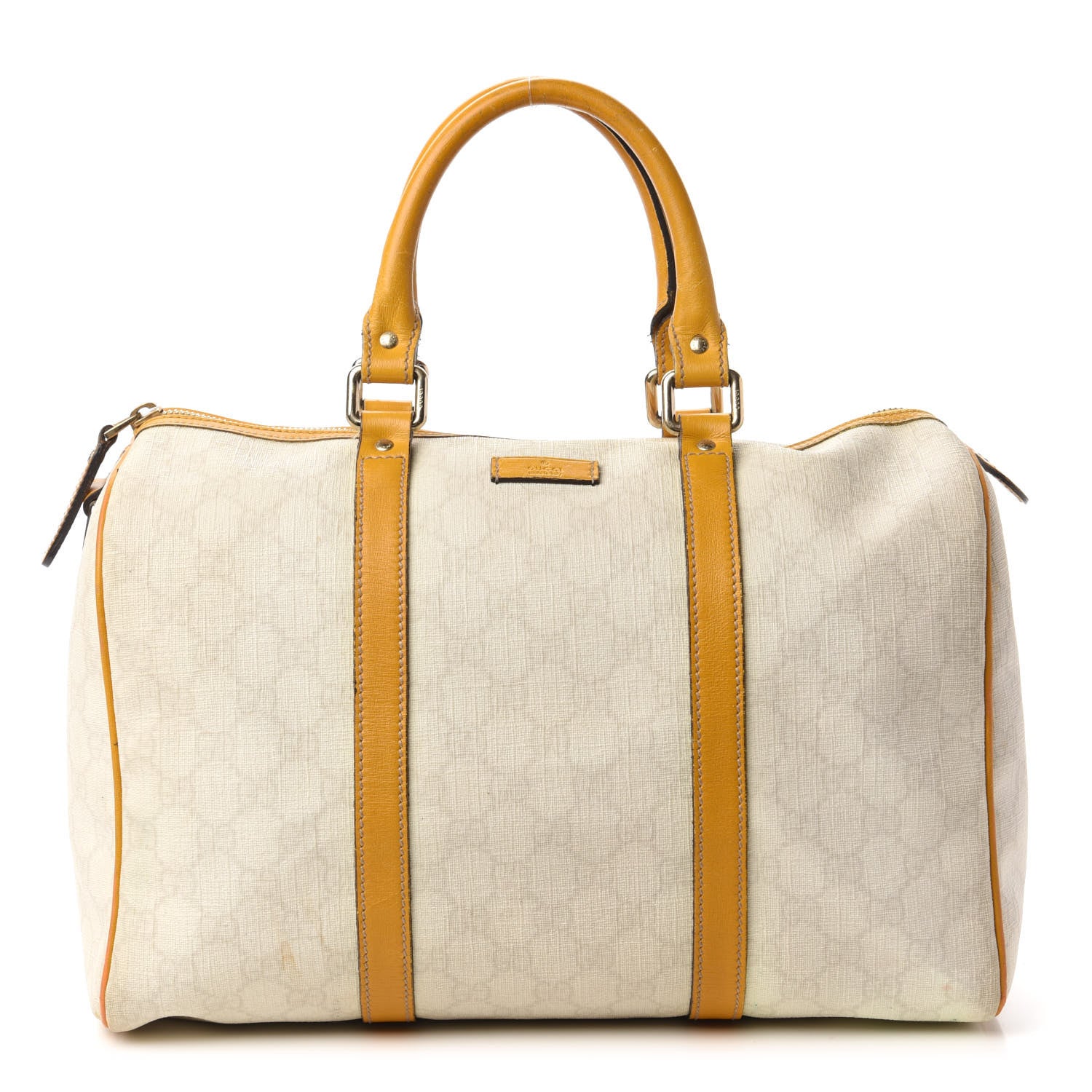 Gucci GG Plus Monogram Medium Joy Boston White Yellow 1 of 11