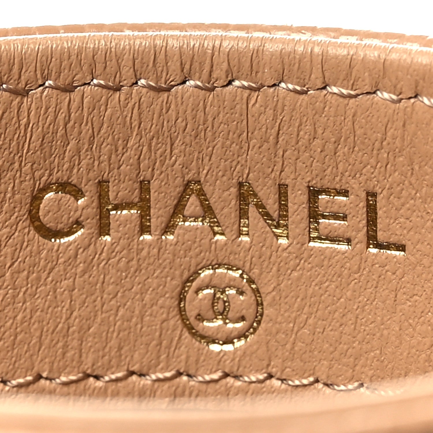 Chanel Caviar Quilted CC Card Holder Beige 6 of 9
