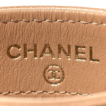 Chanel Caviar Quilted CC Card Holder Beige 6 of 9