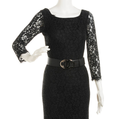 Chanel Calfskin CC Logo Belt 90 36 Black 2 of 5