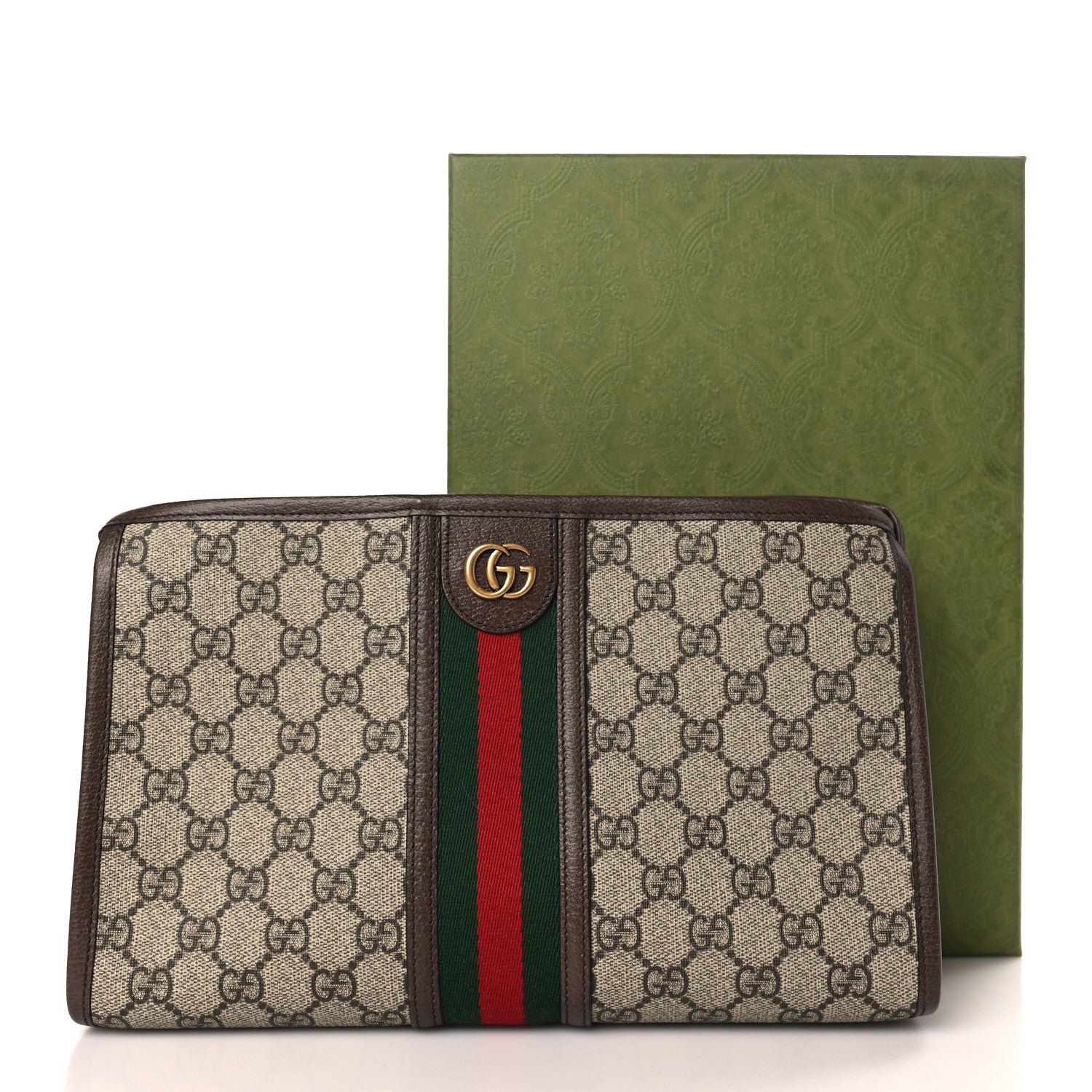 Gucci GG Supreme Monogram Web Ophidia GG Toiletry Case Beige New Acero 10 of 10