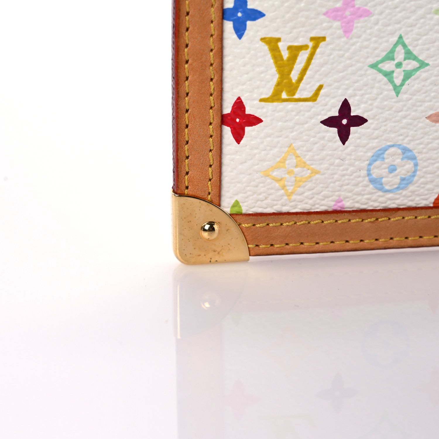 Louis Vuitton Monogram Multicolor Key Pouch White 7 of 13
