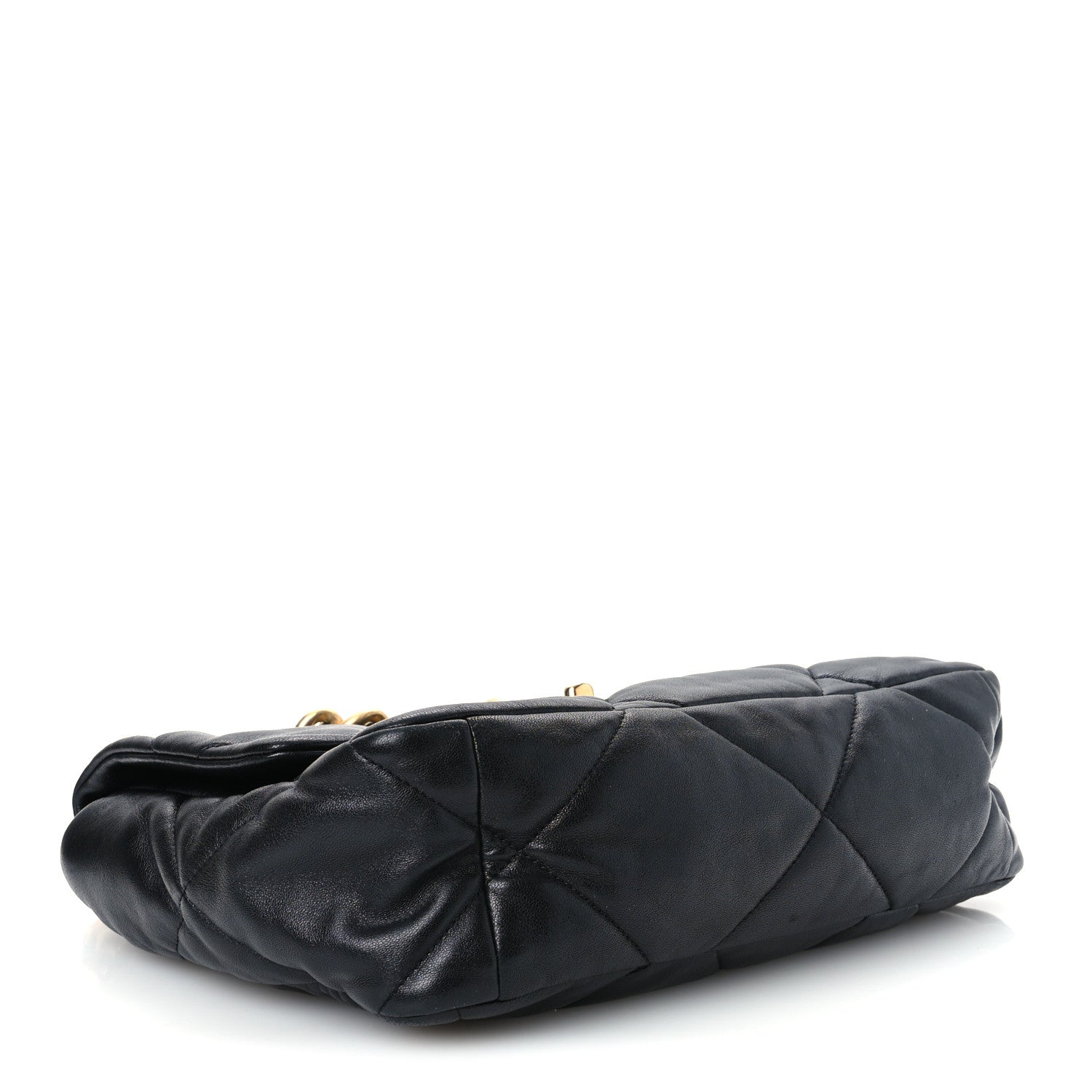 Chanel Goatskin Quilted Large Chanel 19 Flap Black 3 of 10