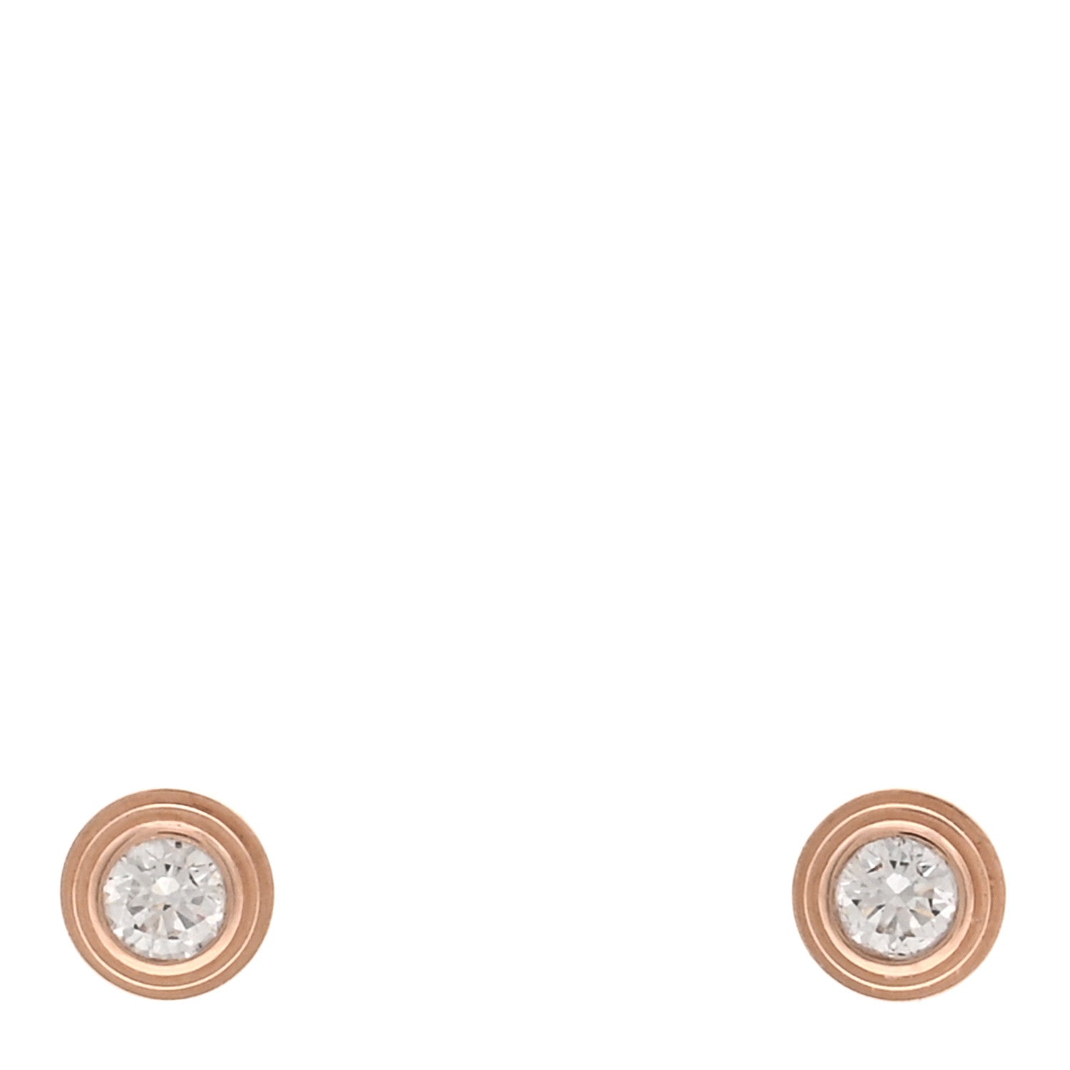 Cartier 18K Pink Gold Diamond XS D'Amour Earrings 1 of 5
