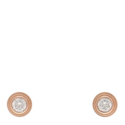 Cartier 18K Pink Gold Diamond XS D'Amour Earrings 1 of 5