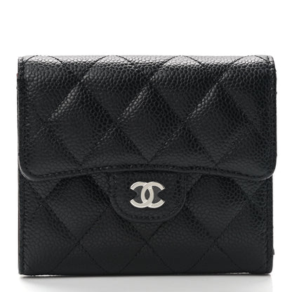 Chanel Caviar Quilted Compact Flap Wallet Black 1 of 8
