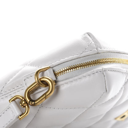Balenciaga Nappa Calfskin Quilted Touch B Camera Shoulder Bag White 8 of 11