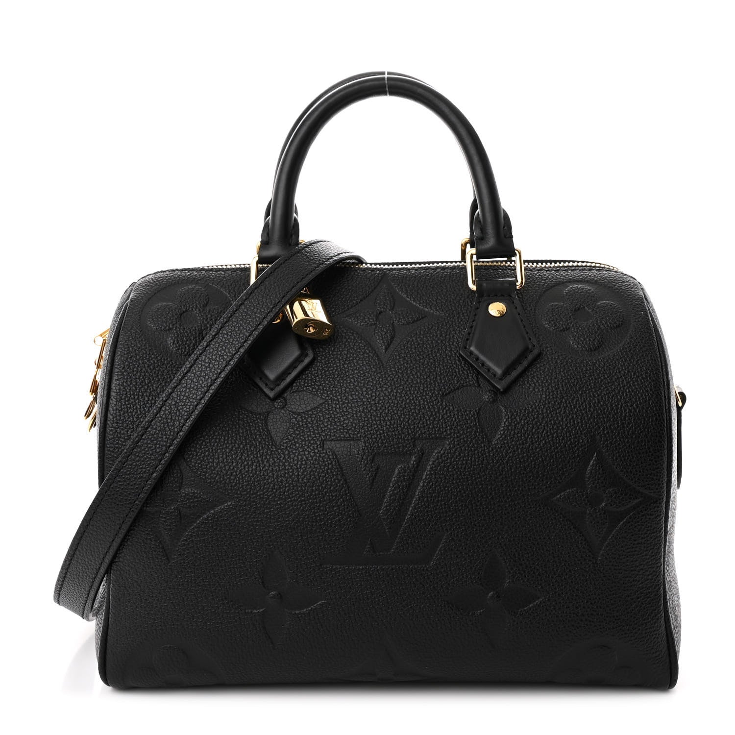 Louis Vuitton Empreinte Monogram Giant Speedy Bandouliere 25 Black 1 of 9