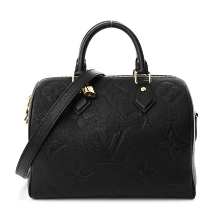 Louis Vuitton Empreinte Monogram Giant Speedy Bandouliere 25 Black 1 of 9