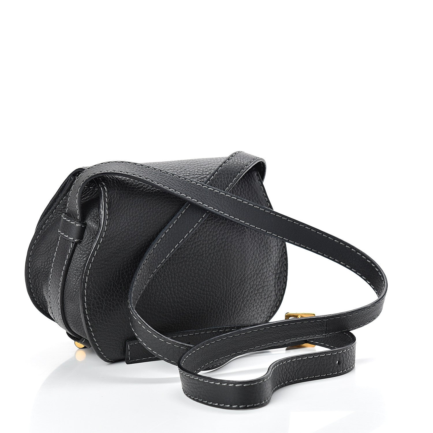 Chloe Calfskin Mini Marcie Round Crossbody Bag Black 2 of 10