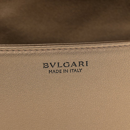 Bulgari Metallic Calfskin Matelasse Mini Serpenti Cabochon Crossbody Bag Gold 7 of 11
