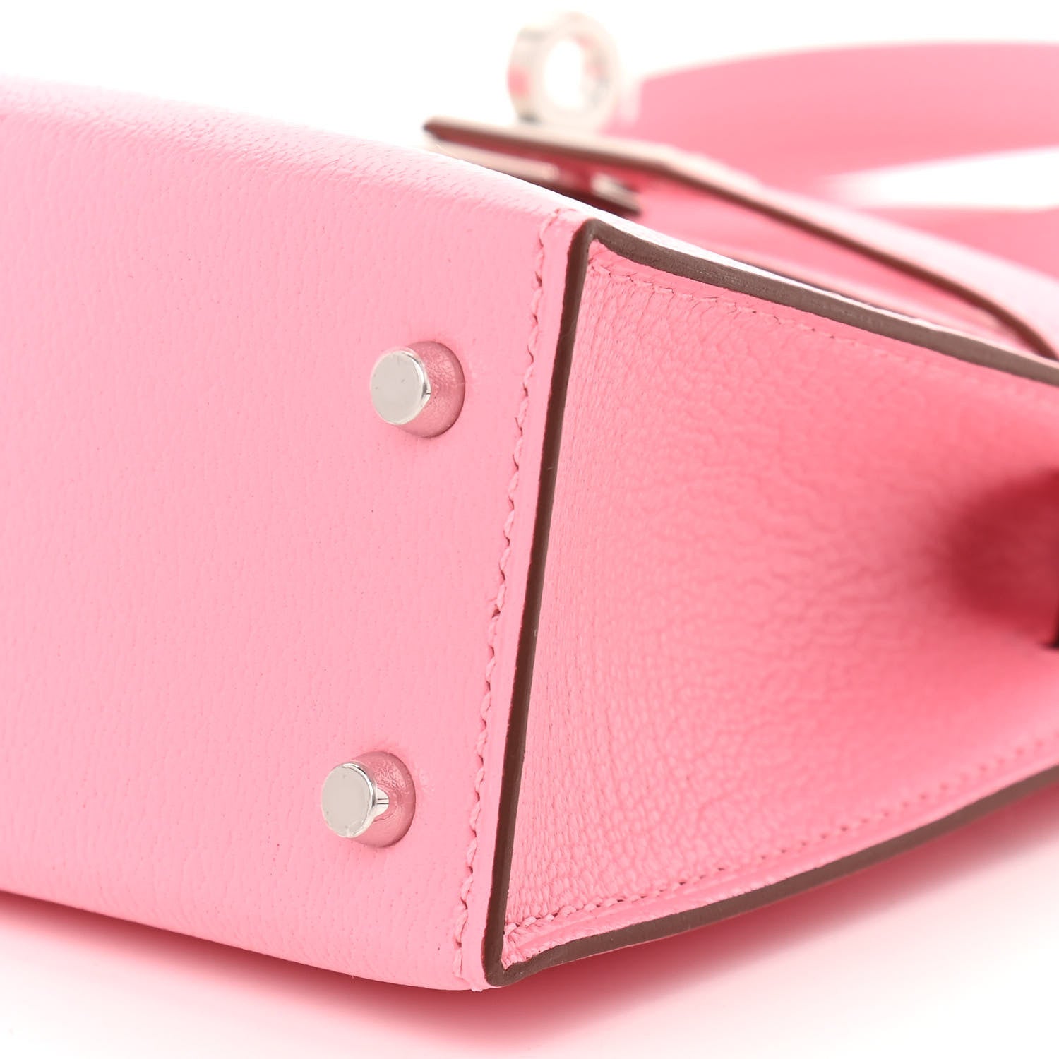 Hermes Chevre Mysore Verso Mini Kelly Sellier 20 Rose Confetti Sanguine 9 of 9