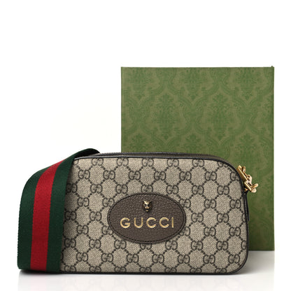Gucci GG Supreme Monogram Web Neo Vintage Shoulder Bag Beige New Acero Crop 10 of 10