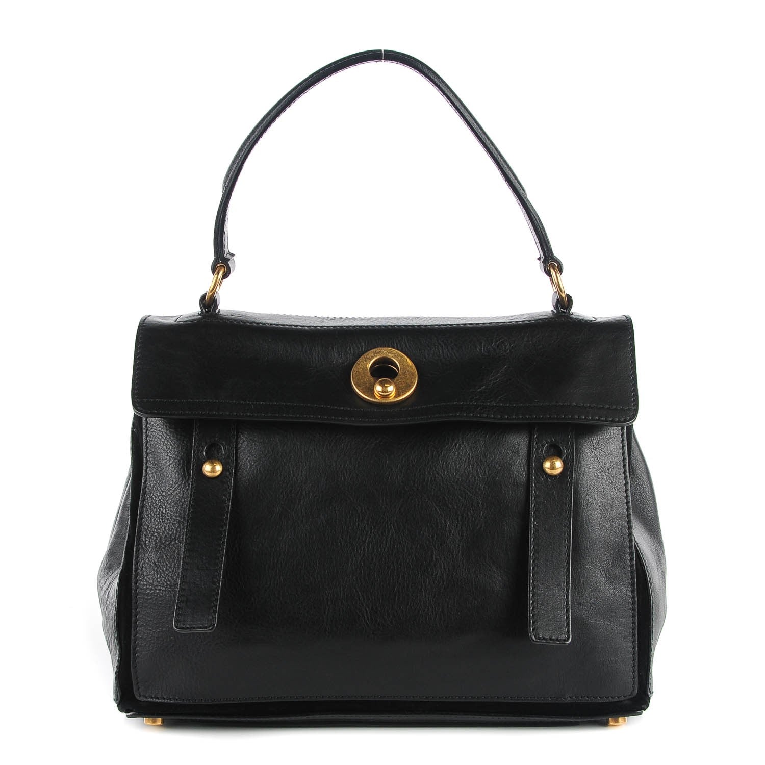 Saint Laurent Calfskin Canvas Medium Muse Two Black 1 of 9