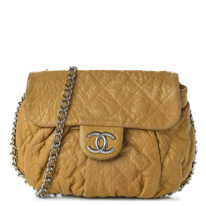 Chanel Washed Lambskin Quilted Large Chain Around Messenger Dark Beige 1 of 19