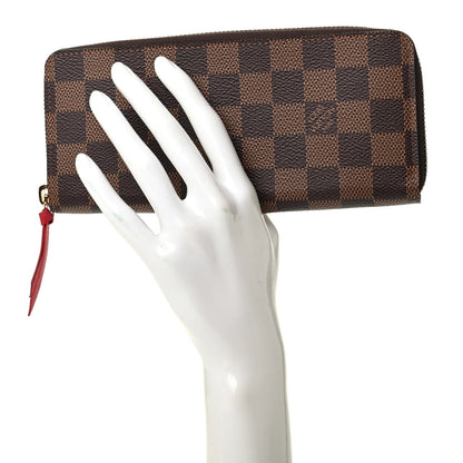 Louis Vuitton Damier Ebene Clemence Wallet Cherry 2 of 8