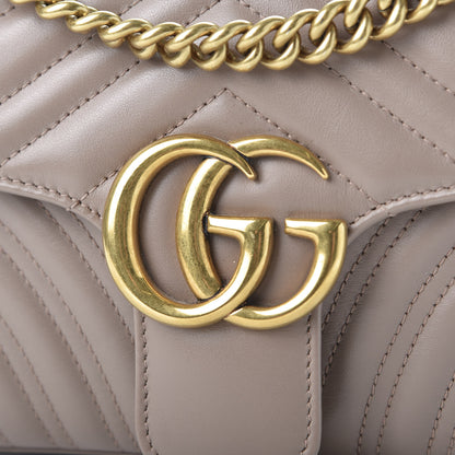 Gucci Calfskin Matelasse Small GG Marmont Shoulder Bag Porcelain Rose 9 of 9