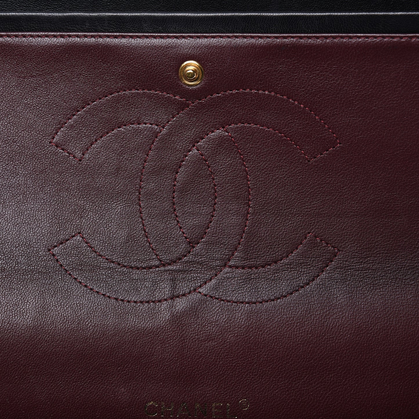 Lambskin Quilted Maxi Double Flap Black