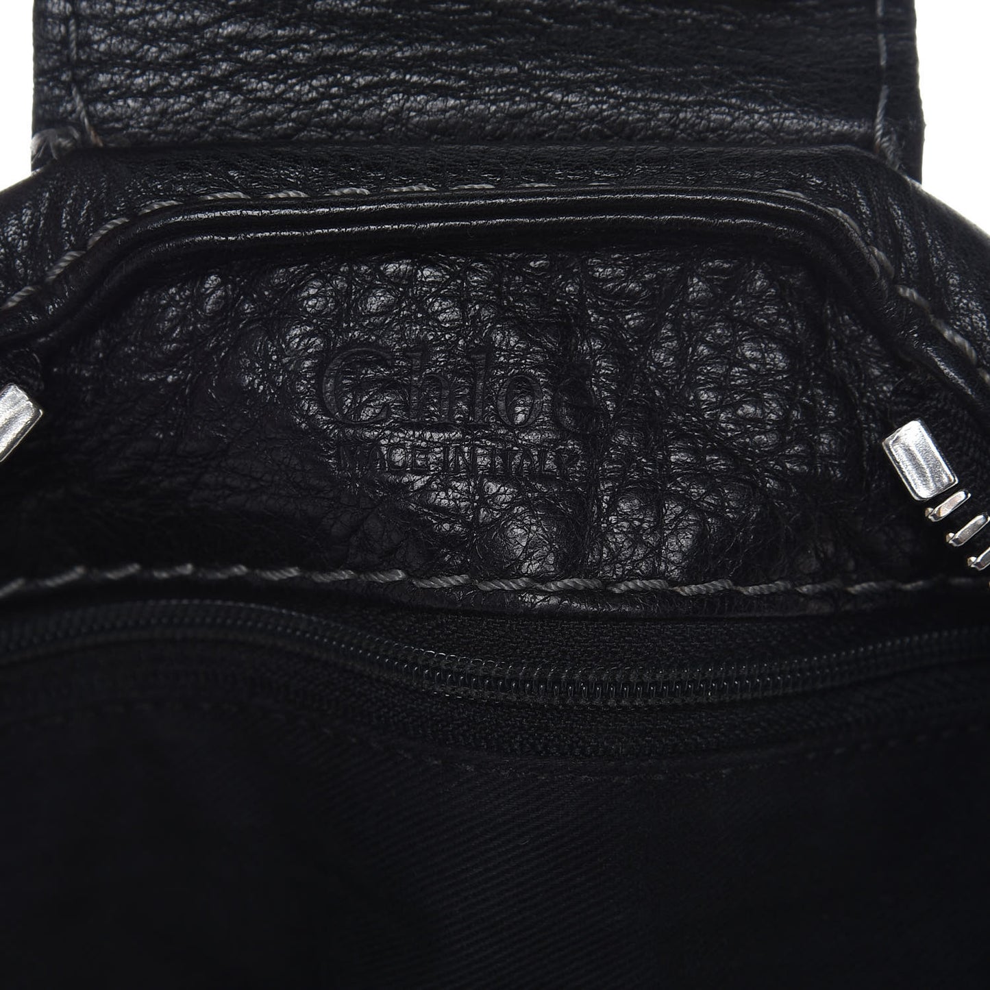 Calfskin Medium Paddington Satchel Black