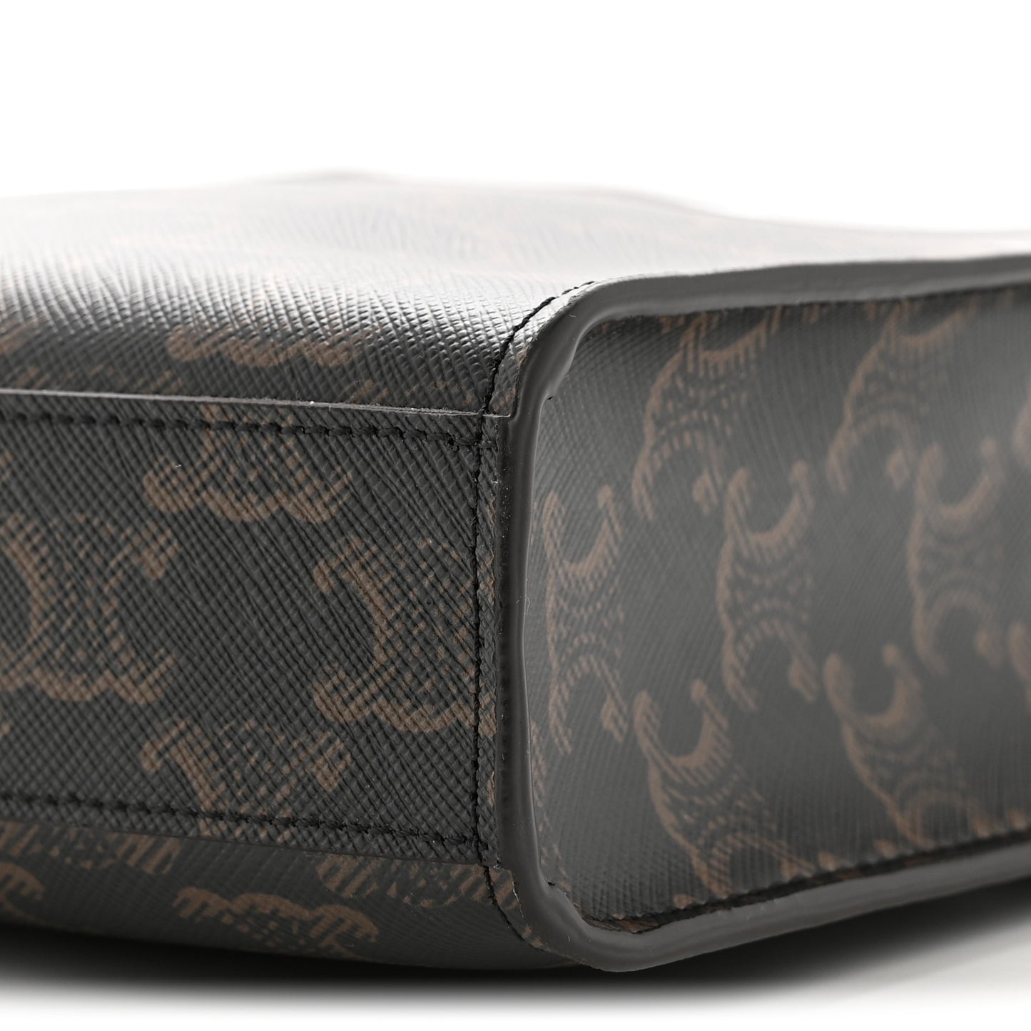Triomphe Canvas Calfskin Mini Vertical Cabas Tan