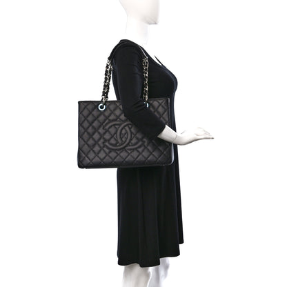 Chanel Caviar Quilted Grand Shopping Tote GST Black 2 of 9