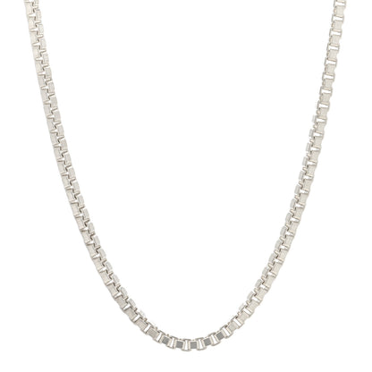 Tiffany Sterling Silver 4mm Venetian Link Necklace 1 of 4