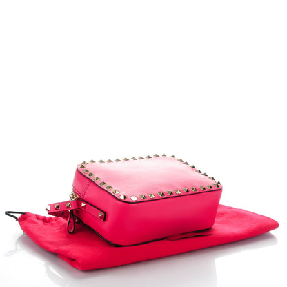 Valentino Garavani Calfskin Rockstud Camera Crossbody Bag Deep Fuxia 4 of 7
