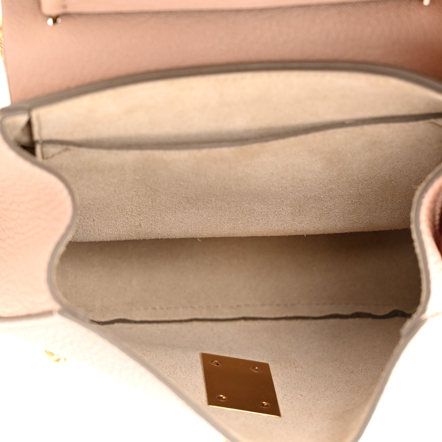 Grained Lambskin Mini Drew Shoulder Bag Cement Pink