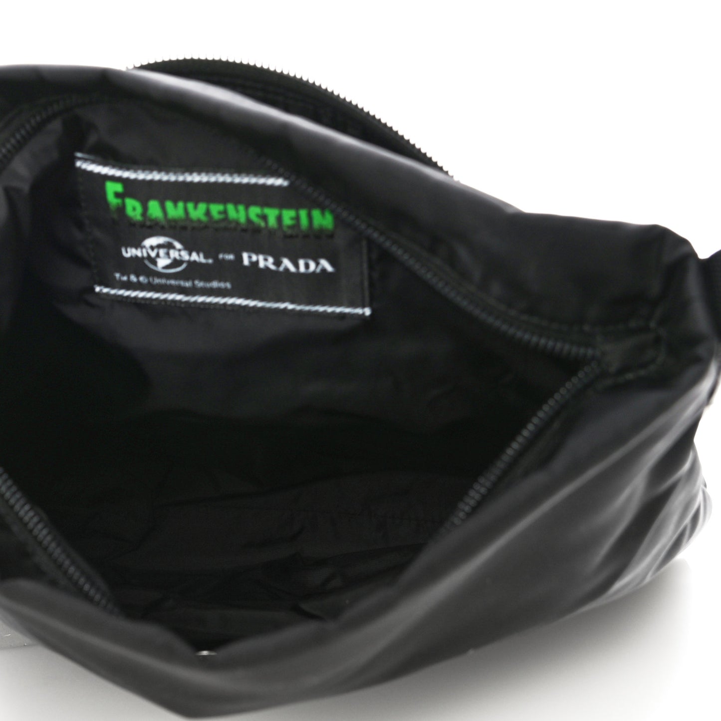 X UNIVERSAL STUDIOS Tessuto Nylon Montagna Frankenstein Heart Small Crossbody Bag Black Smeraldo