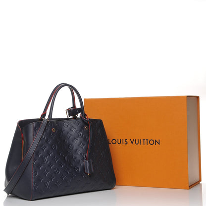 Louis Vuitton Empreinte Montaigne GM Marine Rouge 9 of 9