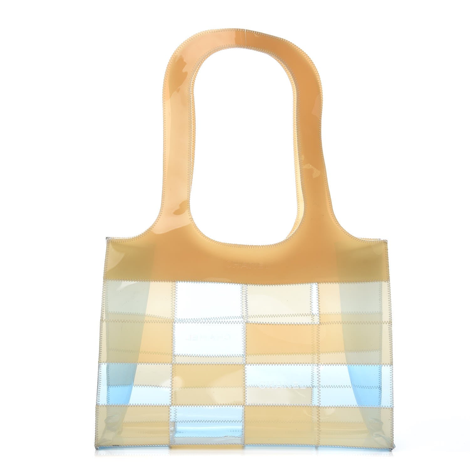 Chanel PVC Stitched Tote Beige Light Blue 1 of 10