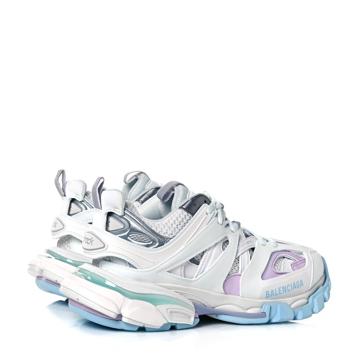 Mesh Nylon Womens Track Sneakers 37 White Pastel