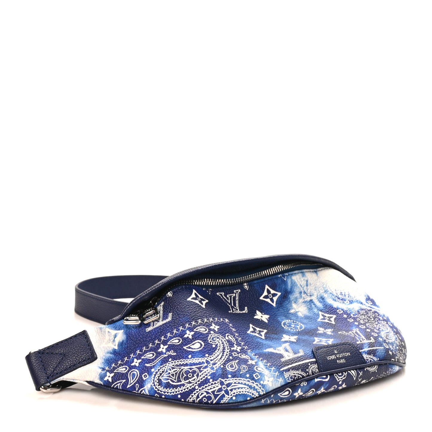 Cowhide Monogram Bandana Discovery Bumbag PM Blue