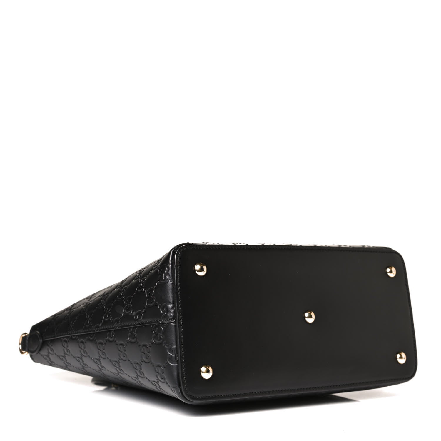 Gucci Guccissima Linea A Foldover Tote Black 4 of 12